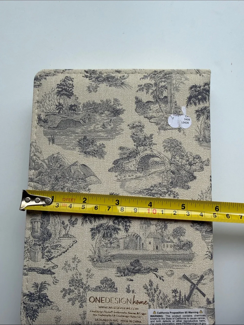 Onedesign Home Toile de Jouy Notebook Gold Gilded Edges Hardcover Journal